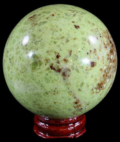 Polished Green Opal Sphere - Madagascar #55074
